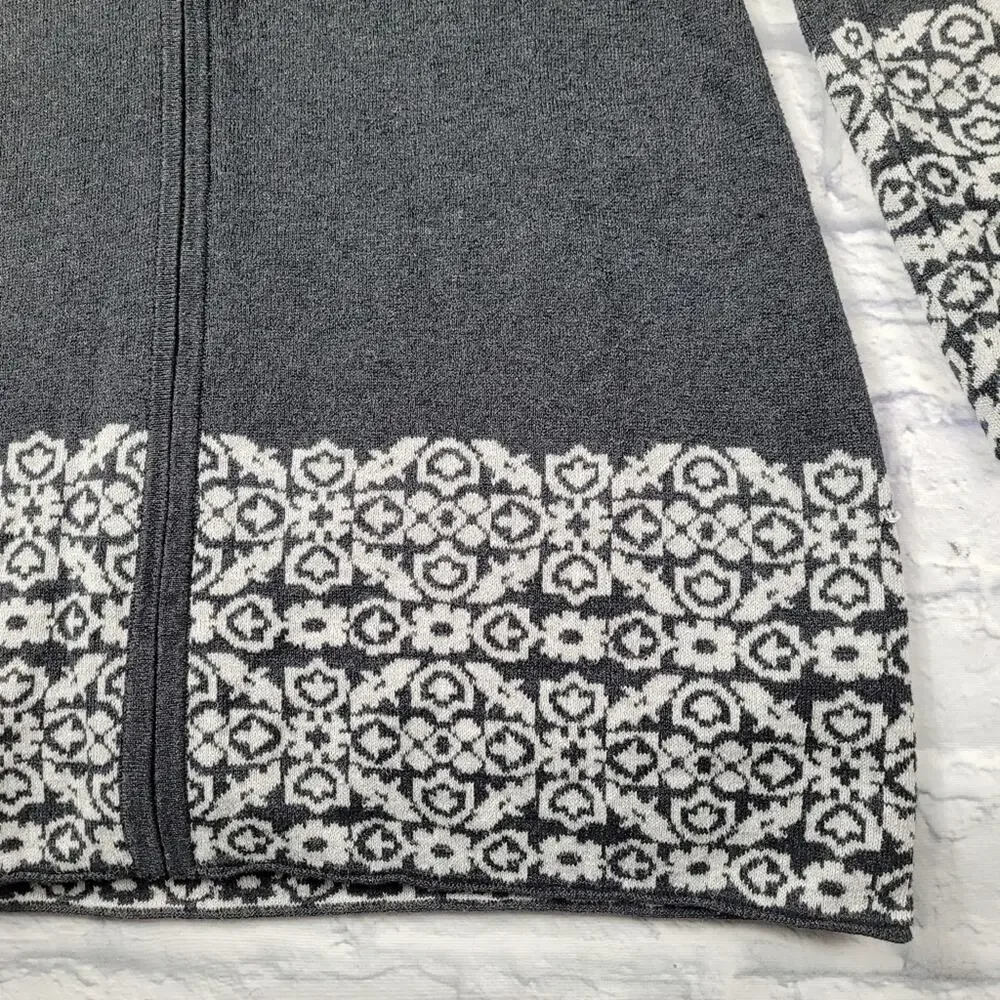 Cynthia Rowley Hooded Nordic Zip Cardigan size Medium